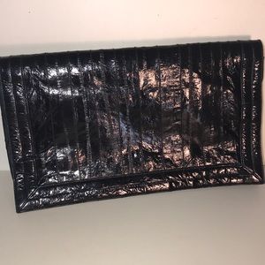 Black Eelskin Gently Used Vintage Clutch